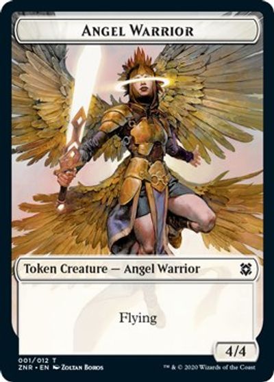 Angel Warrior // Shark Double-sided Token [Challenger Decks 2021 Tokens] | Exor Games Summserside