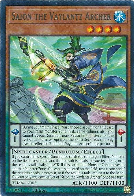 Saion the Vaylantz Archer [TAMA-EN002] Rare | Exor Games Summserside