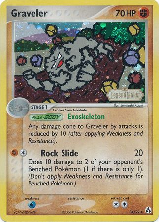 Graveler (34/92) (Stamped) [EX: Legend Maker] | Exor Games Summserside