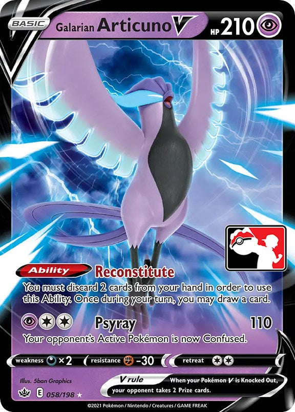 Galarian Articuno V (058/198) [Prize Pack Series One] | Exor Games Summserside