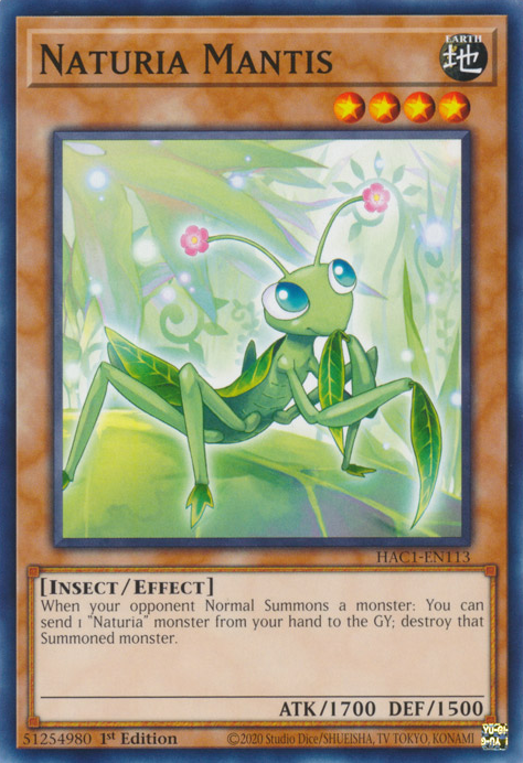 Naturia Mantis [HAC1-EN113] Common | Exor Games Summserside