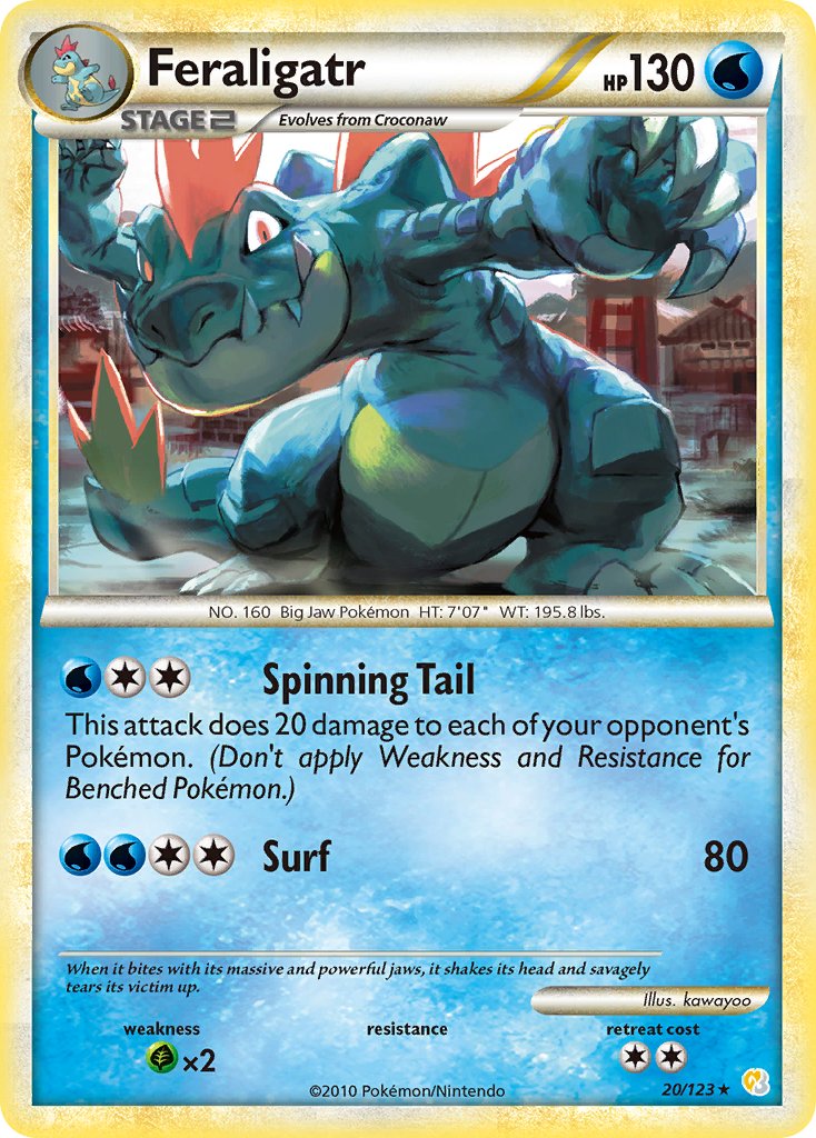 Feraligatr (20/123) (Theme Deck Exclusive) [HeartGold & SoulSilver: Base Set] | Exor Games Summserside