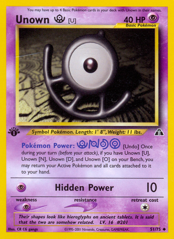 Unown [U] (51/75) [Neo Discovery 1st Edition] | Exor Games Summserside