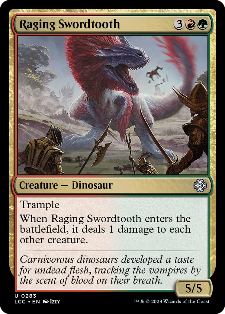 Raging Swordtooth [The Lost Caverns of Ixalan Commander] | Exor Games Summserside