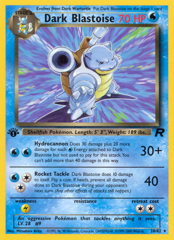 Dark Blastoise (20/82) [Team Rocket 1st Edition] | Exor Games Summserside