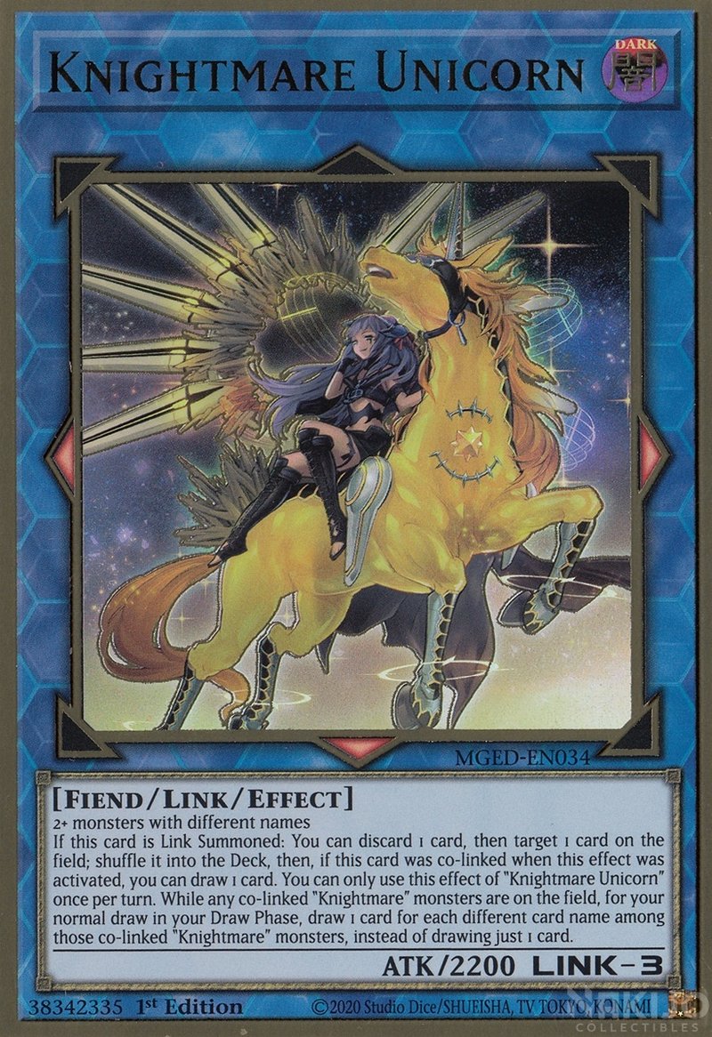 Knightmare Unicorn (Alternate Art) [MGED-EN034] Gold Rare | Exor Games Summserside