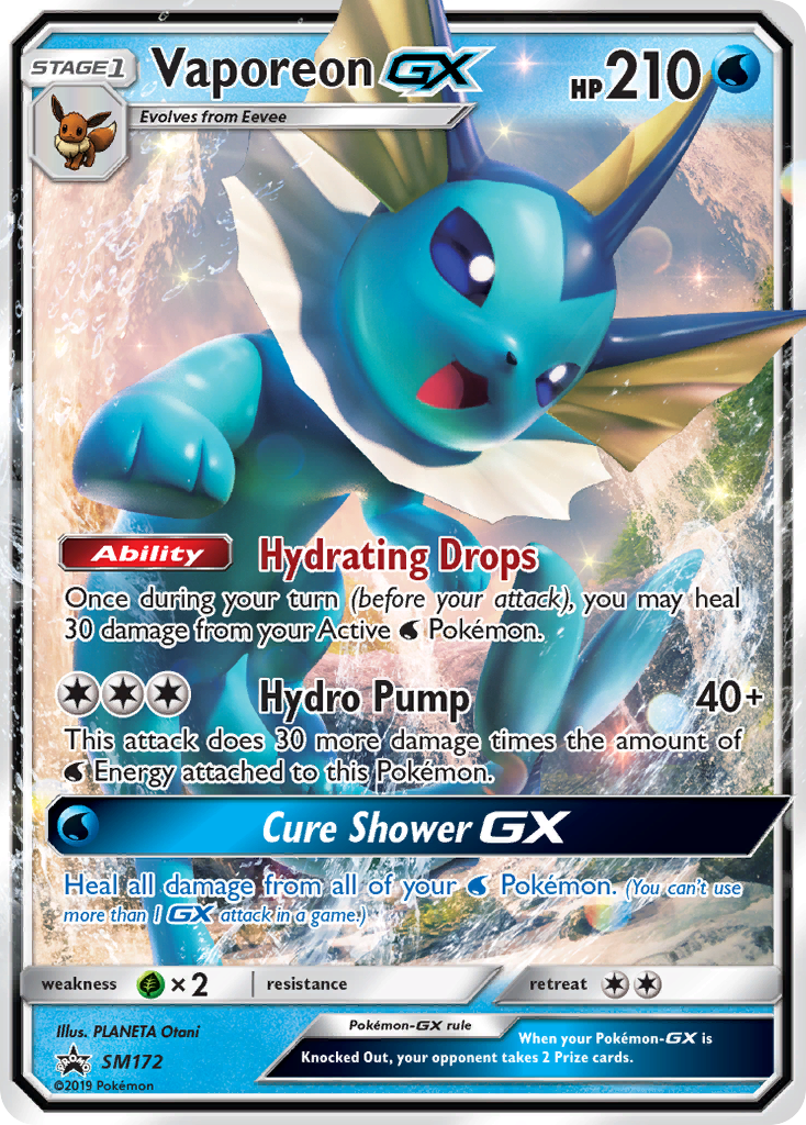 Vaporeon GX (SM172) [Sun & Moon: Black Star Promos] | Exor Games Summserside