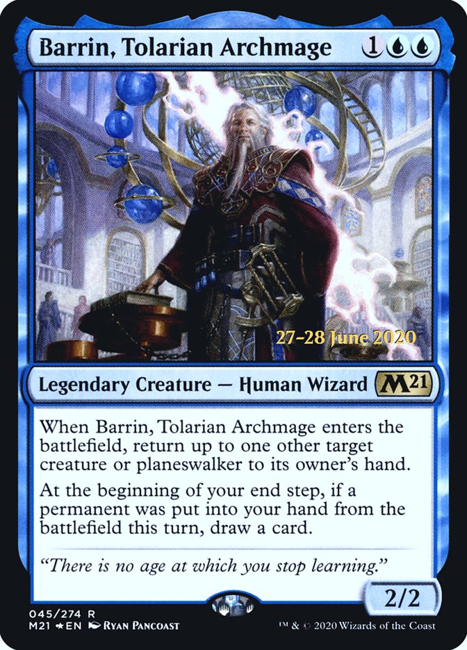 Barrin, Tolarian Archmage  [Core Set 2021 Prerelease Promos] | Exor Games Summserside