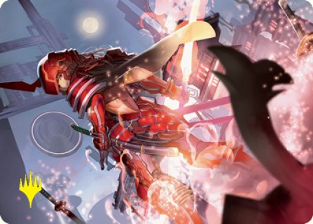 Peerless Samurai Art Card (Gold-Stamped Signature) [Kamigawa: Neon Dynasty Art Series] | Exor Games Summserside