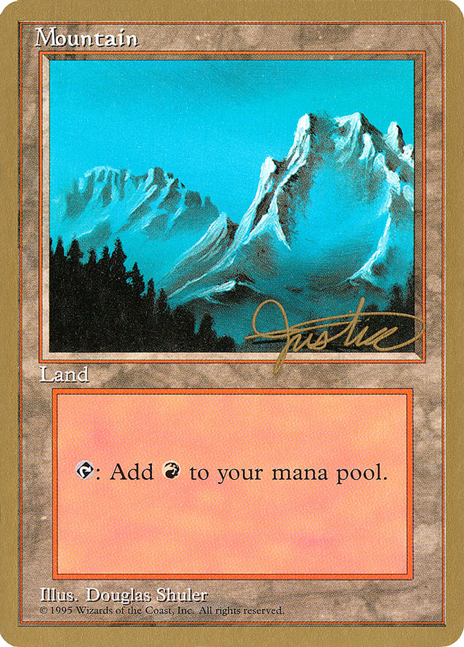 Mountain (mj374) (Mark Justice) [Pro Tour Collector Set] | Exor Games Summserside