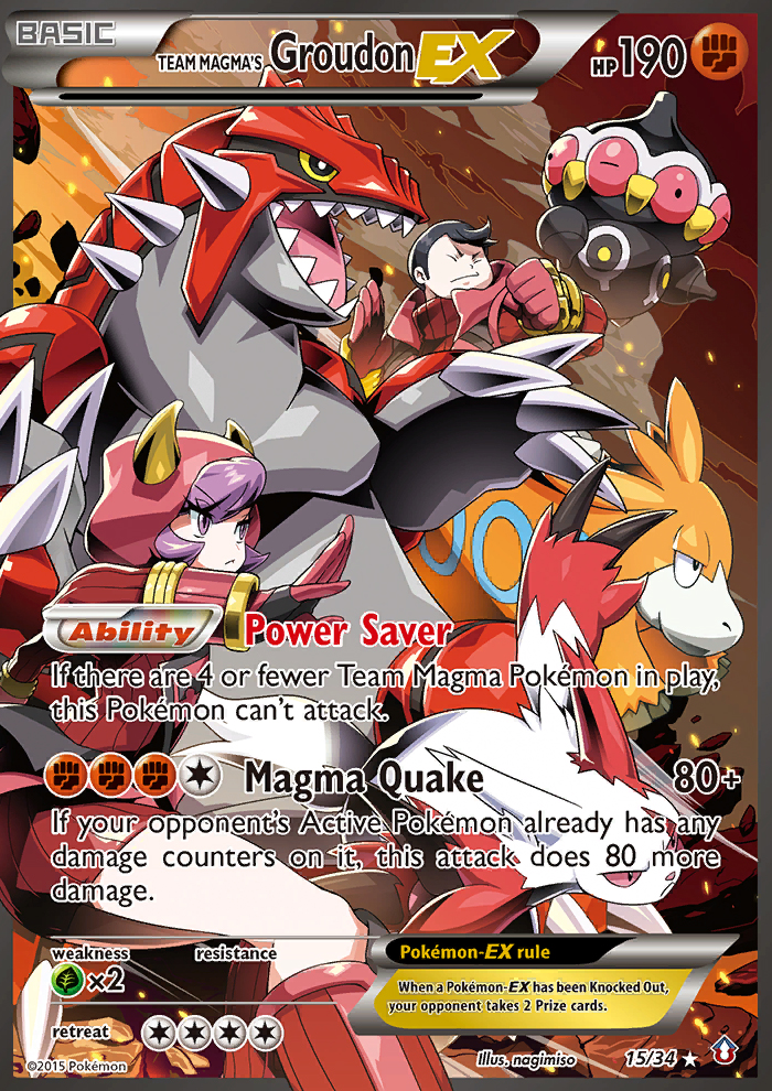 Team Magma's Groudon ex (15/34) [XY: Double Crisis] | Exor Games Summserside