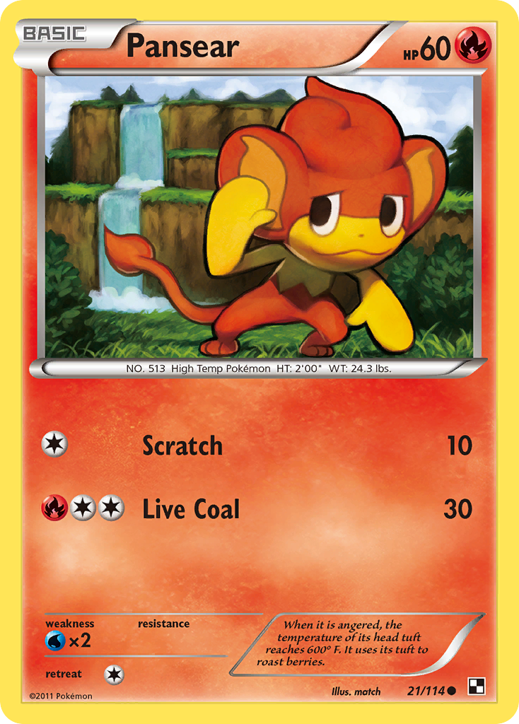 Pansear (21/114) [Black & White: Base Set] | Exor Games Summserside