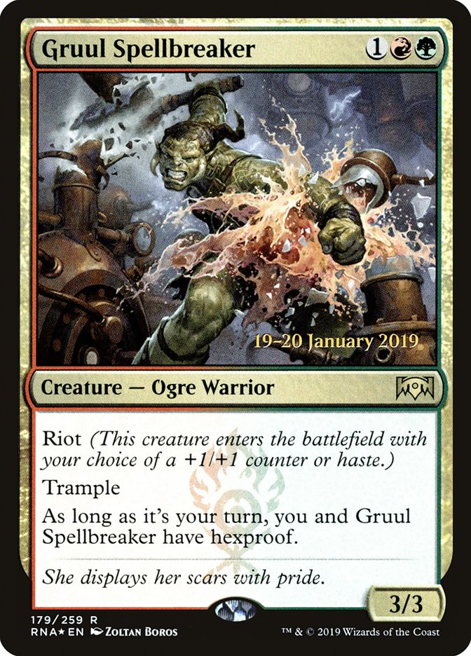 Gruul Spellbreaker [Ravnica Allegiance Prerelease Promos] | Exor Games Summserside