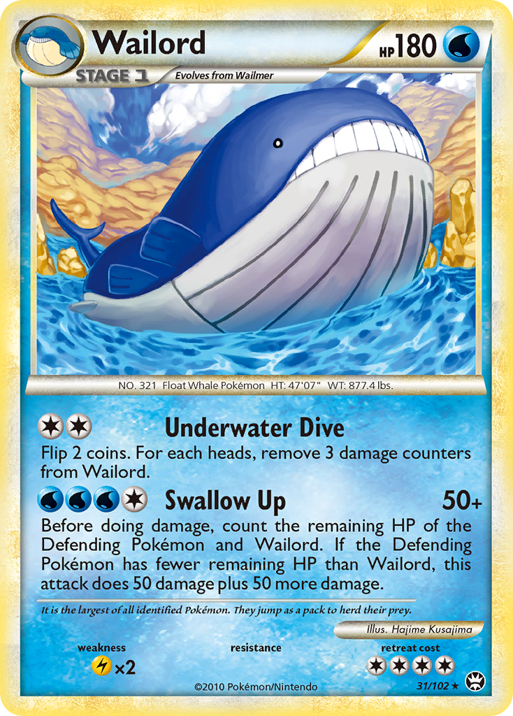 Wailord (31/102) [HeartGold & SoulSilver: Triumphant] | Exor Games Summserside