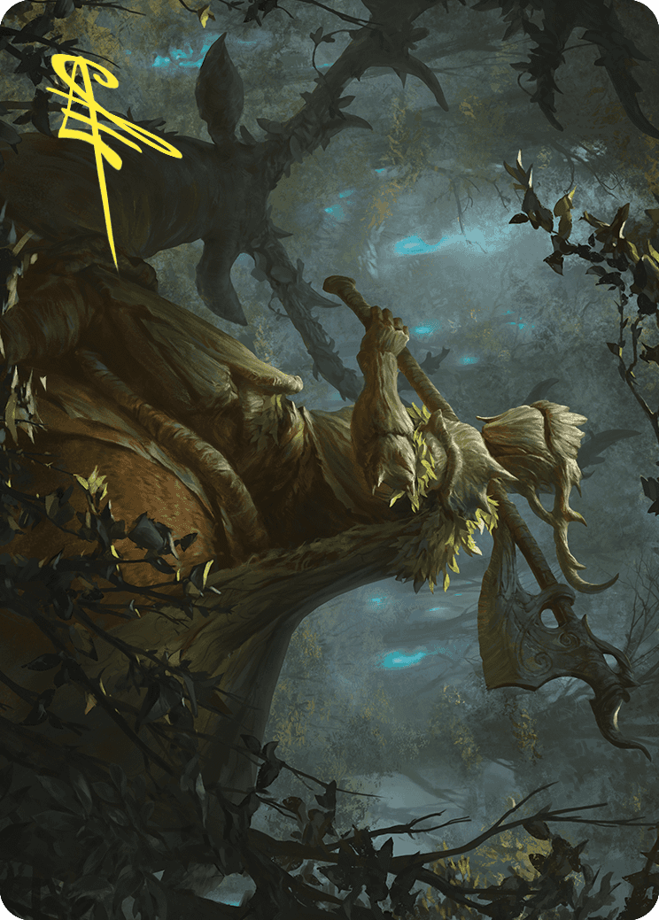 Verdant Outrider Art Card (Gold-Stamped Signature) [Wilds of Eldraine Art Series] | Exor Games Summserside