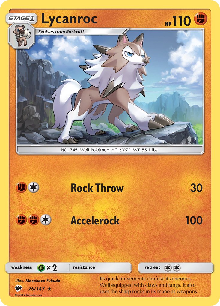 Lycanroc (76/147) (Theme Deck Exclusive) [Sun & Moon: Burning Shadows] | Exor Games Summserside