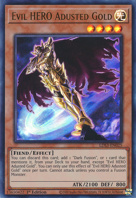 Evil HERO Adusted Gold [LDS3-EN025] Ultra Rare | Exor Games Summserside