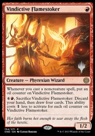 Vindictive Flamestoker (Promo Pack) [Phyrexia: All Will Be One Promos] | Exor Games Summserside