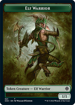 Elf Warrior // Soldier Double-Sided Token [Starter Commander Decks] | Exor Games Summserside