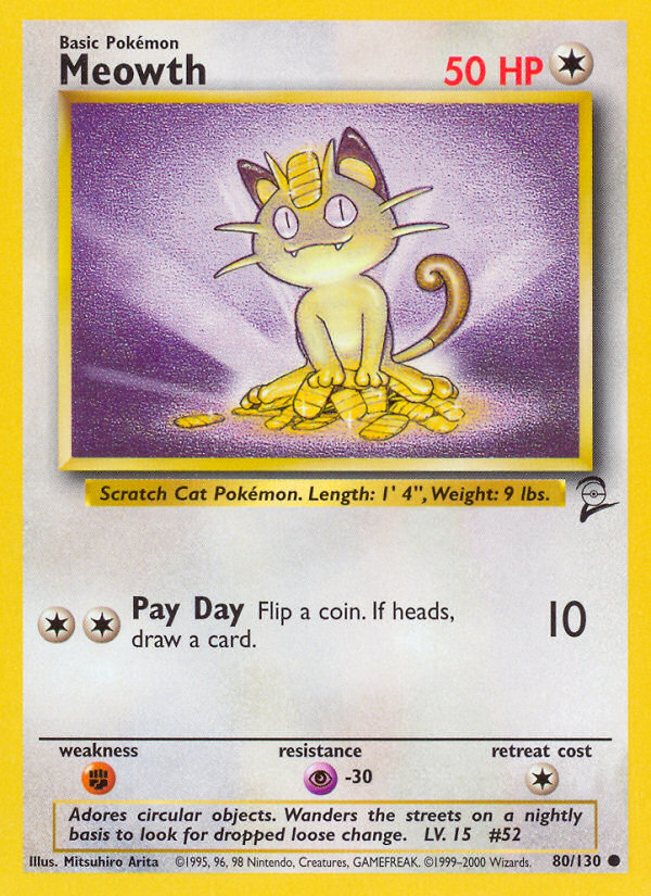 Meowth (80/130) [Base Set 2] | Exor Games Summserside