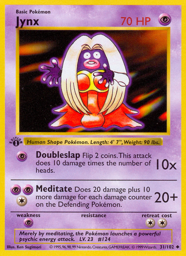 Jynx (31/102) (Shadowless) [Base Set 1st Edition] | Exor Games Summserside