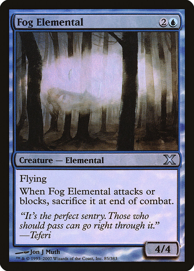 Fog Elemental (Premium Foil) [Tenth Edition] | Exor Games Summserside