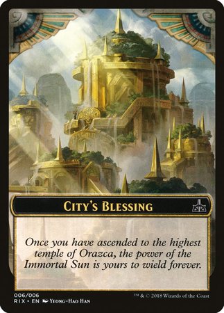 City's Blessing Token (006) [Rivals of Ixalan Tokens] | Exor Games Summserside