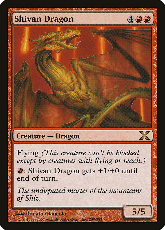 Shivan Dragon [Tenth Edition] | Exor Games Summserside