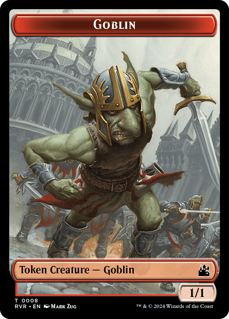 Goblin (0008) // Angel (0002) Double-Sided Token [Ravnica Remastered Tokens] | Exor Games Summserside