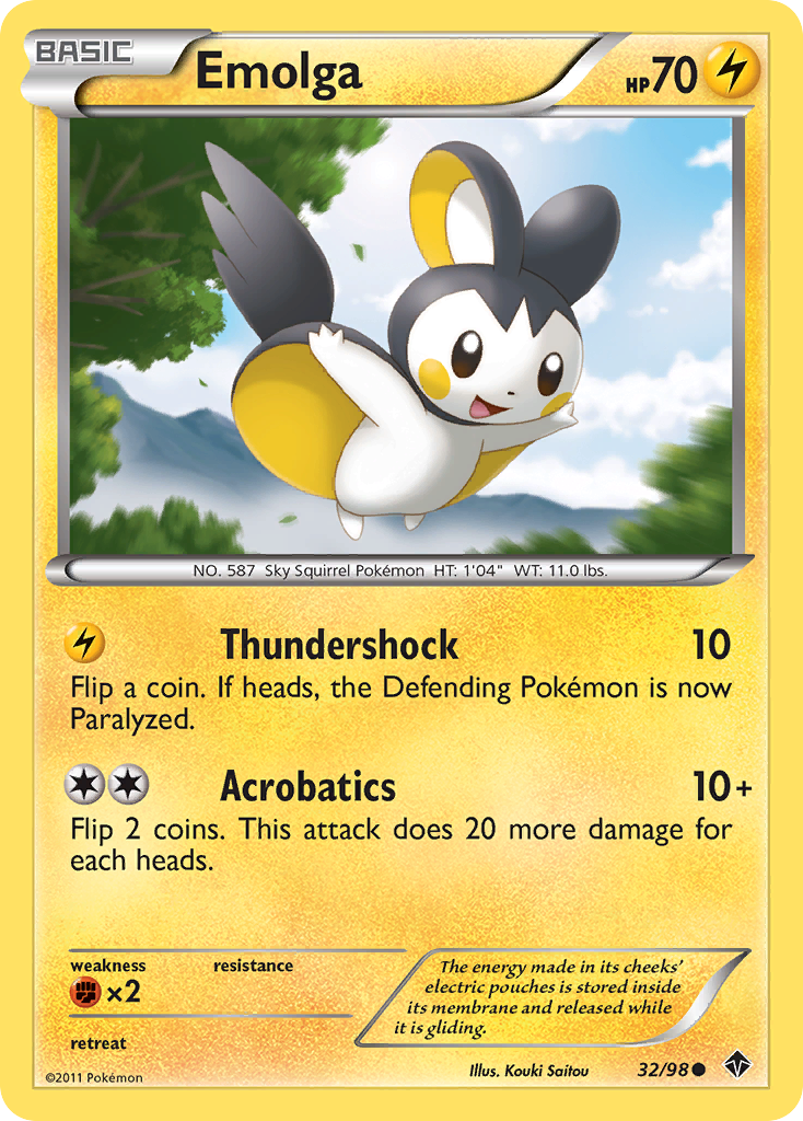 Emolga (32/98) [Black & White: Emerging Powers] | Exor Games Summserside