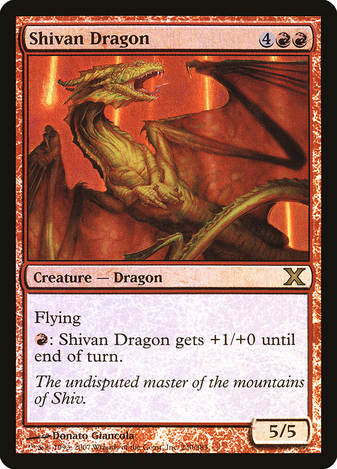 Shivan Dragon (Premium Foil) [Tenth Edition] | Exor Games Summserside