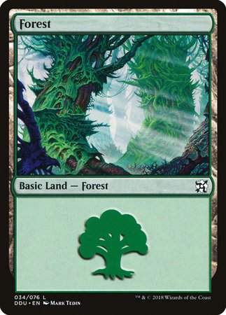 Forest (34) [Duel Decks: Elves vs. Inventors] | Exor Games Summserside