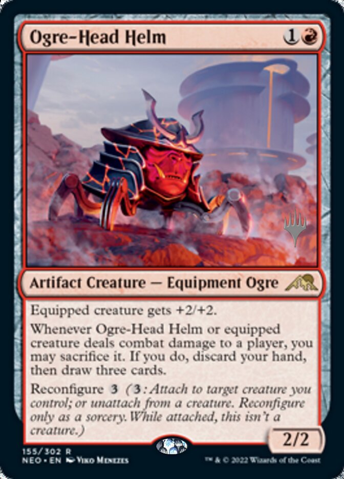 Ogre-Head Helm (Promo Pack) [Kamigawa: Neon Dynasty Promos] | Exor Games Summserside