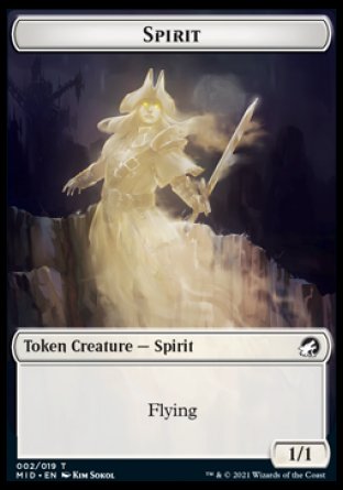 Spirit // Devil Double-sided Token [Innistrad: Midnight Hunt Tokens] | Exor Games Summserside