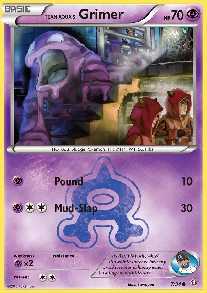 Team Aqua's Grimer (7/34) [XY: Double Crisis] | Exor Games Summserside