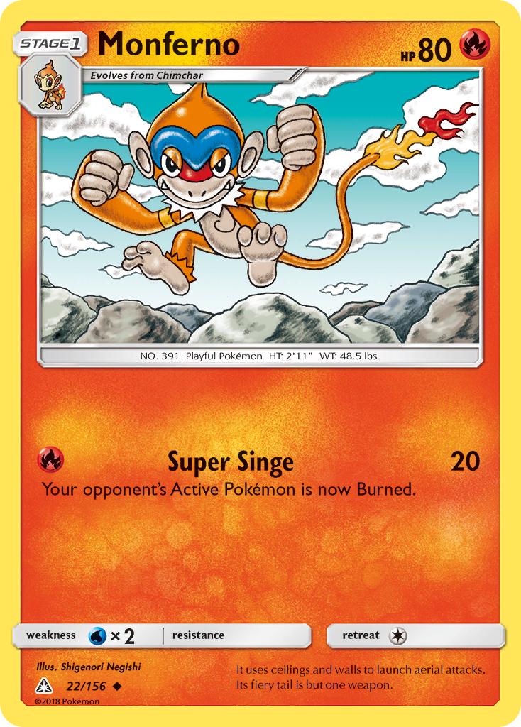 Monferno (22/156) [Sun & Moon: Ultra Prism] | Exor Games Summserside