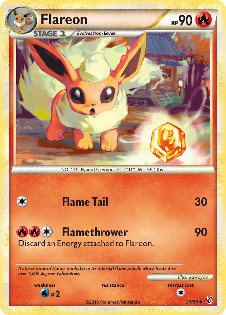 Flareon (26/90) [HeartGold & SoulSilver: Undaunted] | Exor Games Summserside