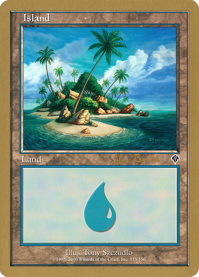 Island (ab335b) (Alex Borteh) [World Championship Decks 2001] | Exor Games Summserside