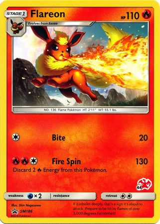 Flareon (SM186) (Charizard Stamp #44) [Battle Academy 2020] | Exor Games Summserside