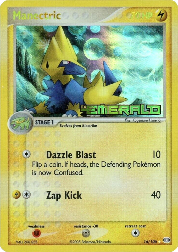 Manectric (16/106) (Stamped) [EX: Emerald] | Exor Games Summserside