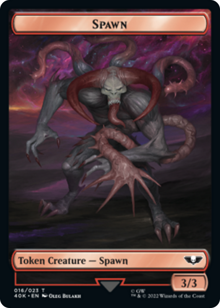 Spawn // Plaguebearer of Nurgle (Surge Foil) [Universes Beyond: Warhammer 40,000 Tokens] | Exor Games Summserside