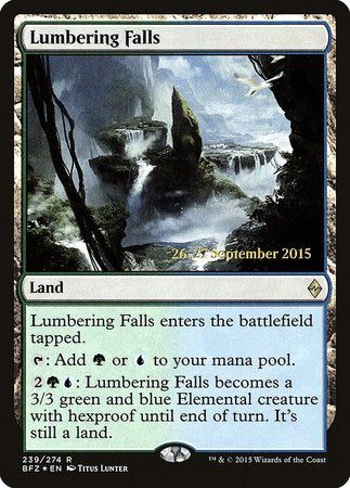 Lumbering Falls [Battle for Zendikar Promos] | Exor Games Summserside