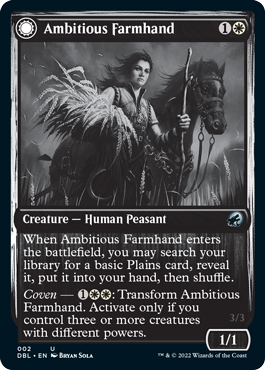 Ambitious Farmhand // Seasoned Cathar [Innistrad: Double Feature] | Exor Games Summserside