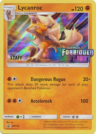 Lycanroc (SM118) (Staff Prerelease Promo) [Sun & Moon: Black Star Promos] | Exor Games Summserside