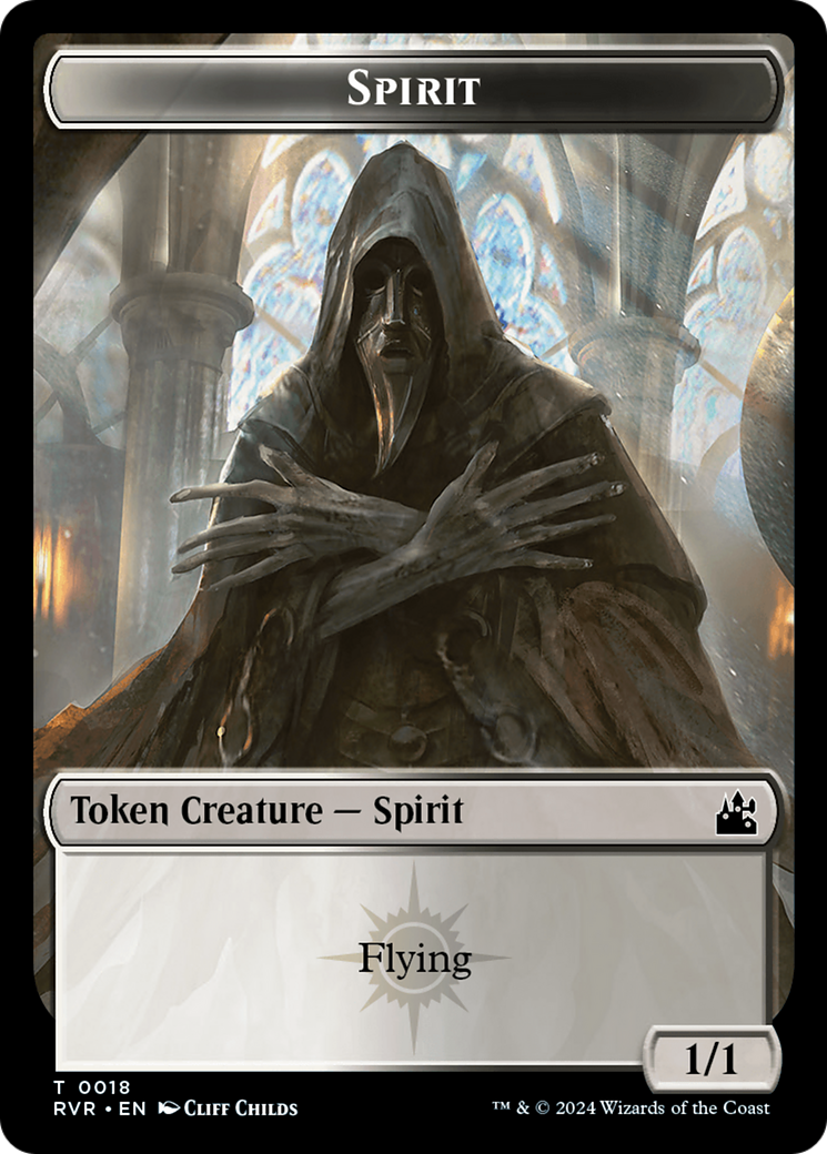 Spirit (0018) // Voja Double-Sided Token [Ravnica Remastered Tokens] | Exor Games Summserside