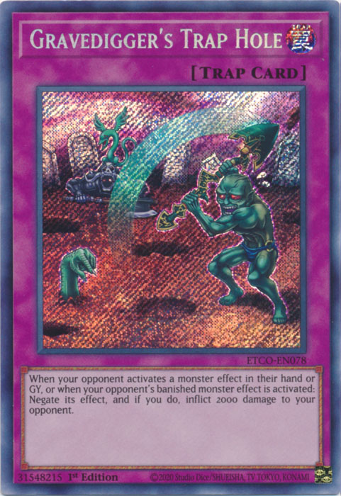 Gravedigger's Trap Hole [ETCO-EN078] Secret Rare | Exor Games Summserside