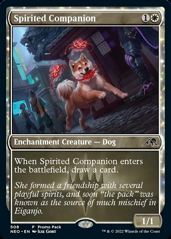Spirited Companion (Promo Pack) [Kamigawa: Neon Dynasty Promos] | Exor Games Summserside