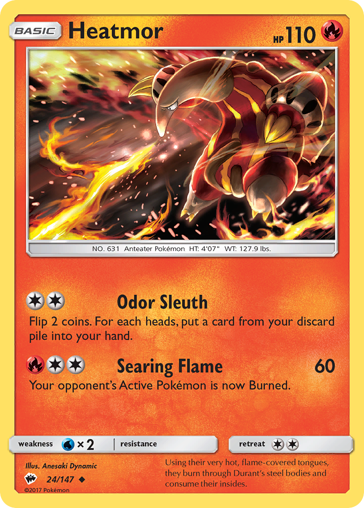 Heatmor (24/147) [Sun & Moon: Burning Shadows] | Exor Games Summserside