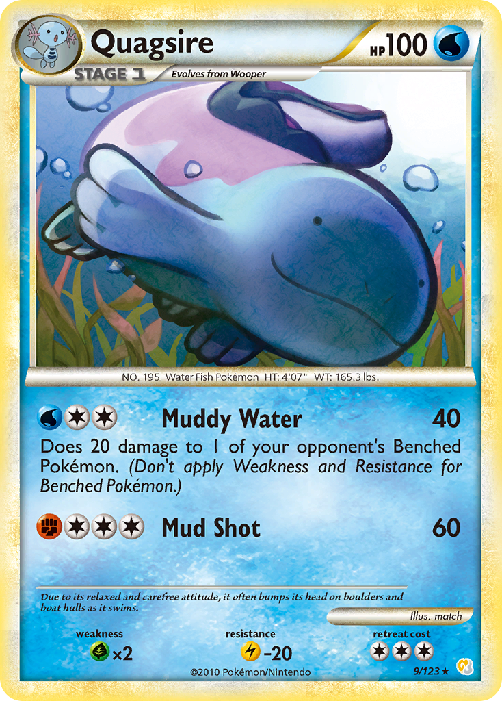 Quagsire (9/123) [HeartGold & SoulSilver: Base Set] | Exor Games Summserside