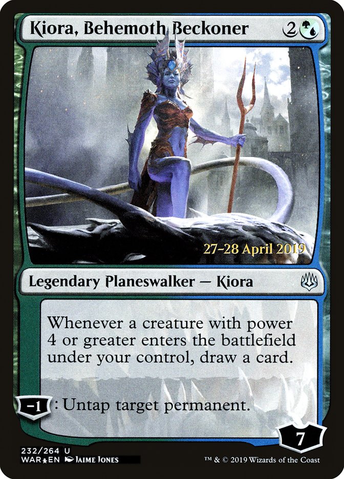 Kiora, Behemoth Beckoner  [War of the Spark Prerelease Promos] | Exor Games Summserside